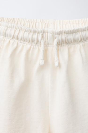 ENSEMBLE JOGGING T-SHIRT ET BERMUDA UNI - Écru de Zara - Image 3