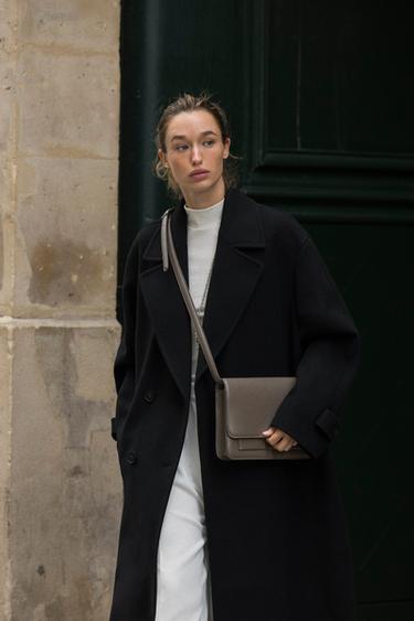 SOFT OVERSIZE COAT - Black by Zara - Image 4