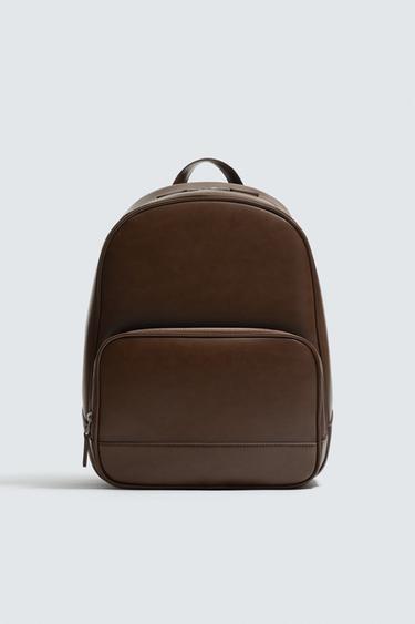 Zara PLAIN BACKPACK - Brown