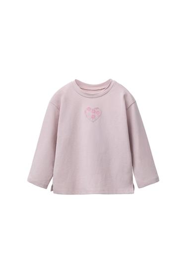 CAMISETA PARCHE CORAZÓN - Rosa de Zara