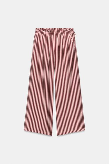 PANTALON LARGE À RAYURES - Roses de Zara - Image 4