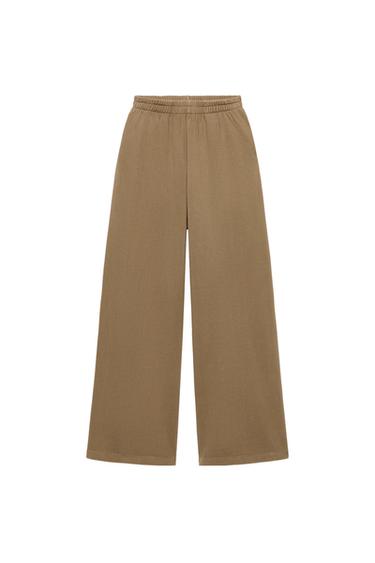 PANTALÓN ANCHO EFECTO LAVADO - Topo de Zara