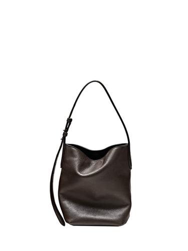 Mini-sac seau en cuir nappa - Marron de Zara