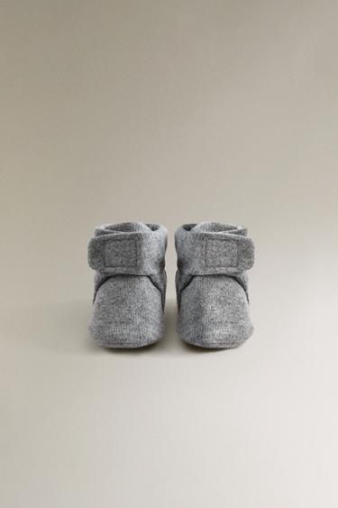 CHAUSSONS BÉBÉ BOTTES LAINE - Gris de Zara - Image 4