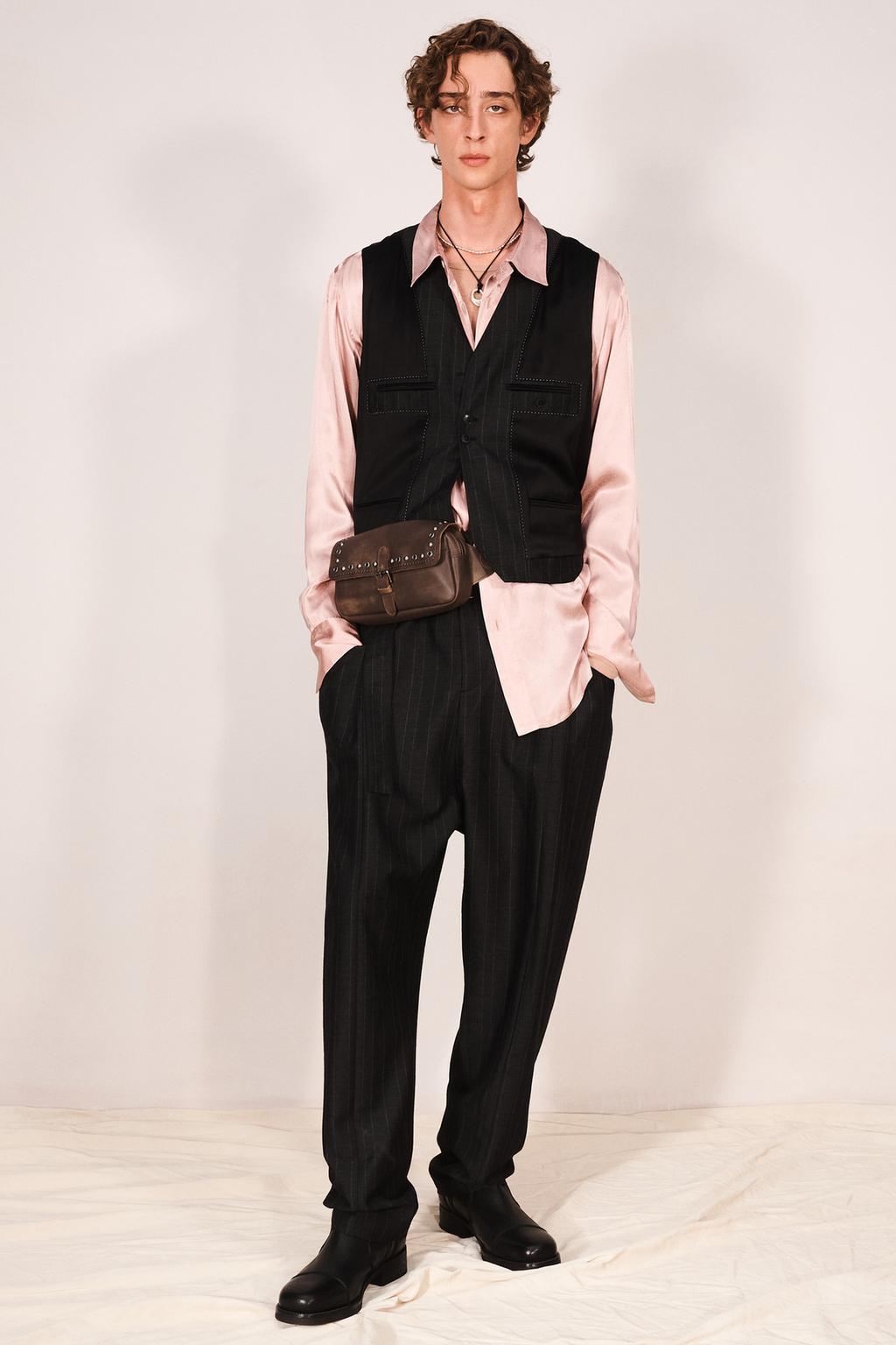 REVERSIBLE PINSTRIPE WAISTCOAT