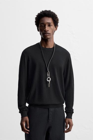 PULLOVER AUS WOLLE UND KASCHMIR - Schwarz von Zara