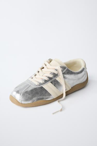 METALLIC SNEAKERS - Silver by Zara - Image 2