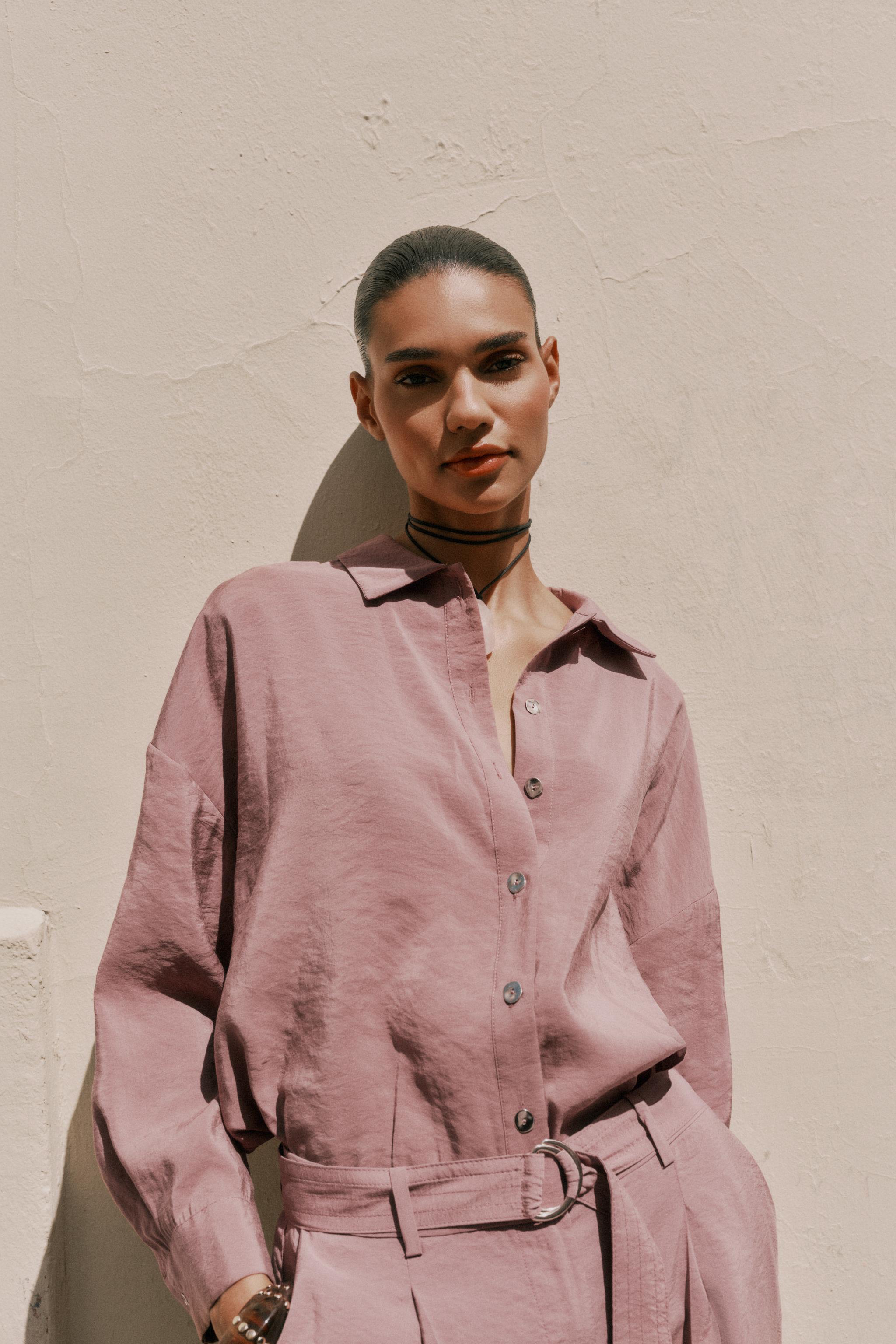 SOFT FLOWY SHIRT - MARSALA | ZARA United States