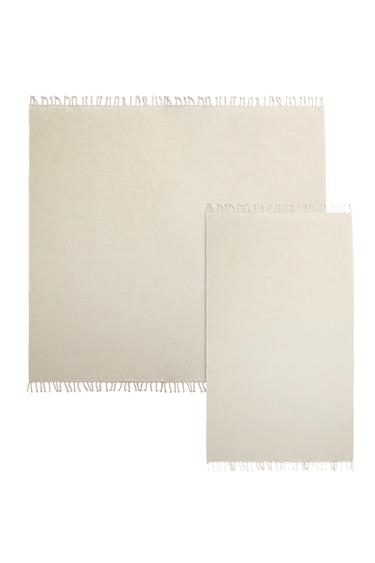 ASCIUGAMANO MARE COTONE FRANGE - Avorio di Zara