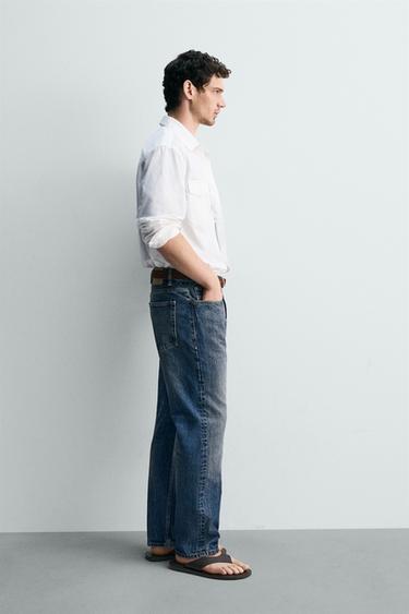 CHEMISE COTON - LYOCELL À POCHES - Blanc de Zara - Image 3