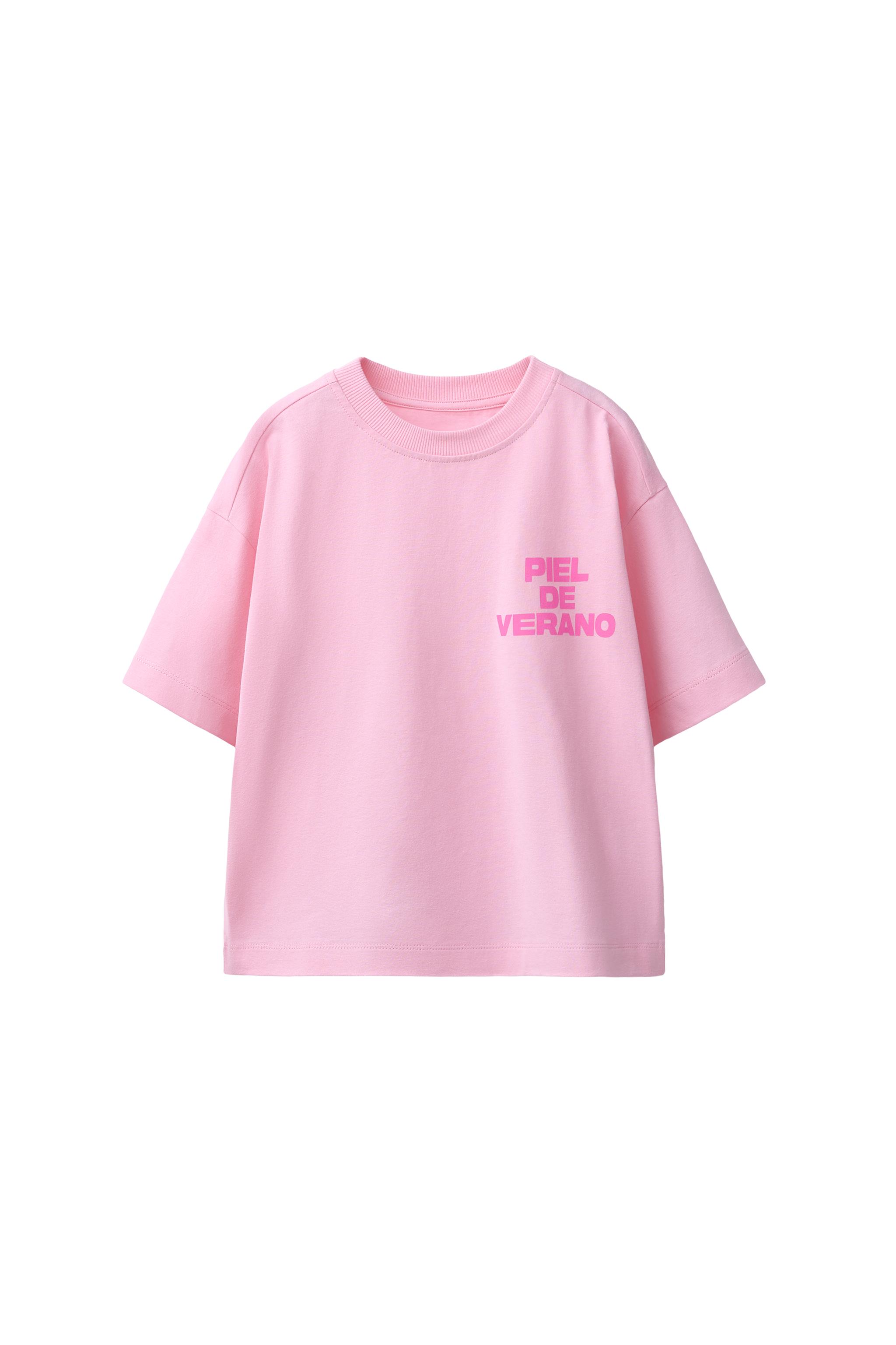 テキストプリントTシャツ - イエロー | ZARA Japan / 日本