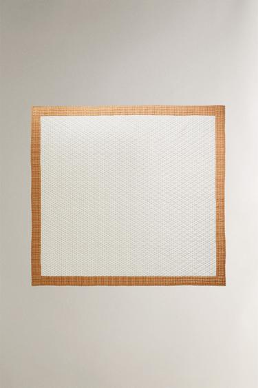 PLAID COTON BLOCK PRINT - Orange de Zara - Image 0