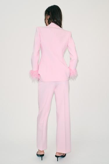 LOW-RISE STRAIGHT-LEG TROUSERS - Pink by Zara - Image 4