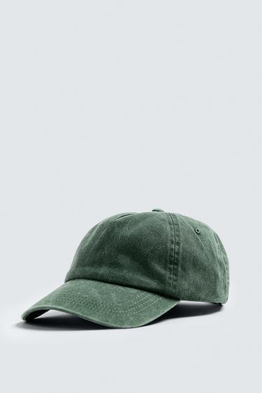 Zara WASHED CAP - Green - Image 0