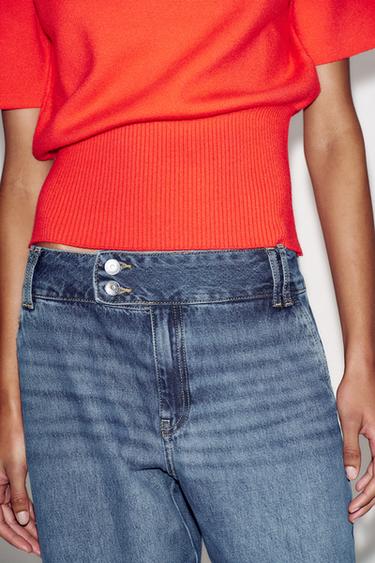 JEAN Z1975 DROIT TAILLE BASSE À REVERS - Bleu de Zara - Image 2