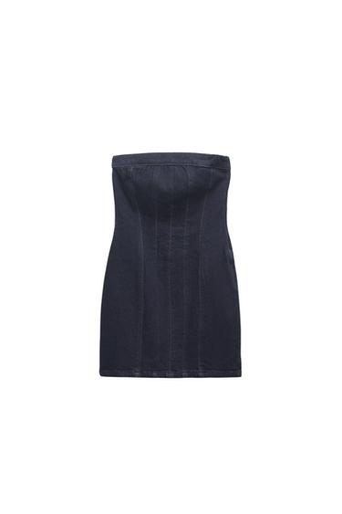 DENIM CORSETRY-INSPIRED DRESS