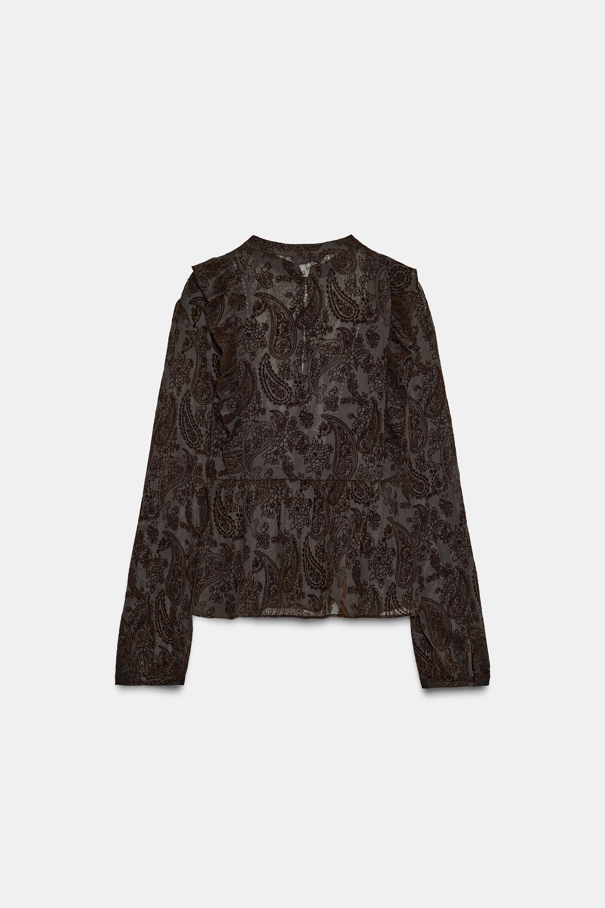 BLOUSE À VOLANTS DEVORÉ