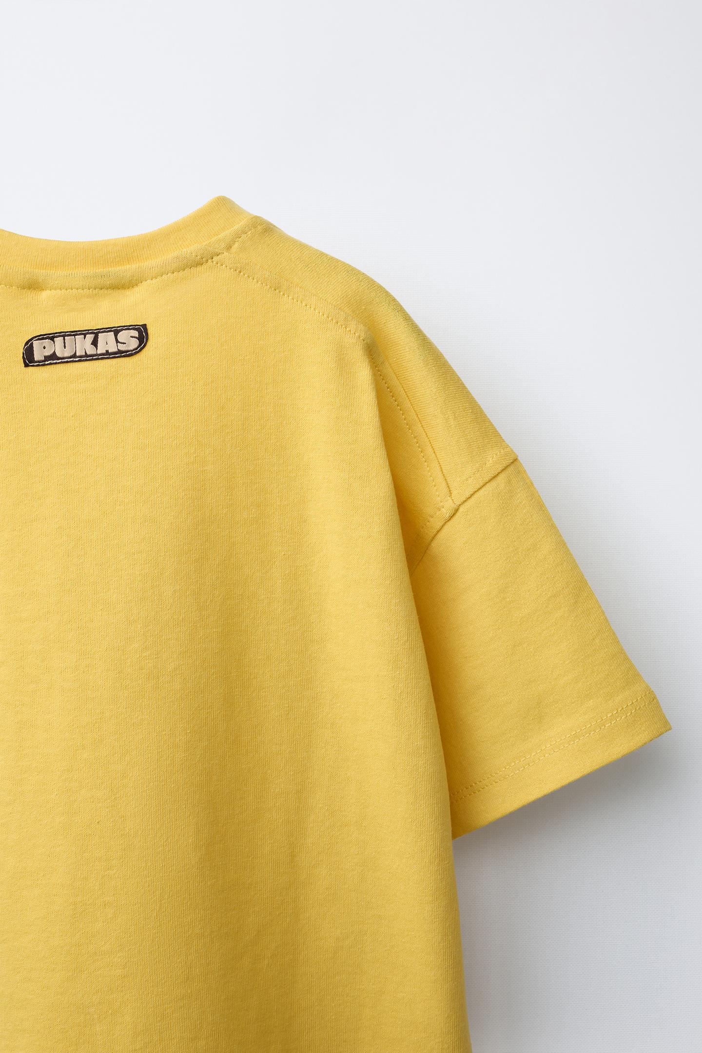 Детская футболка Zara Pukas Surf Text, цвет: Жёлтый — фото 5