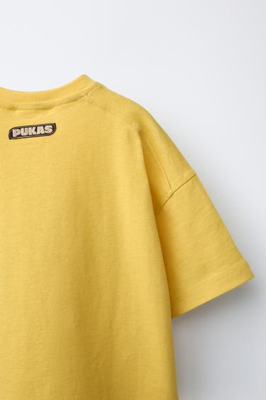 T-SHIRT INSCRIPTION PUKA SURF - Jaune de Zara - Image 3