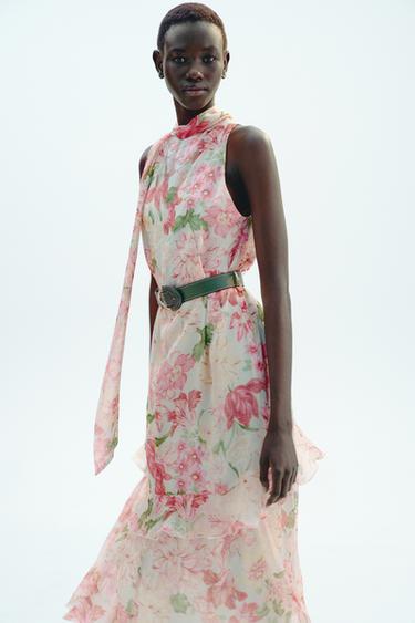 RUFFLED PRINTED DRESS - Multicoloured by Zara - Image 2
