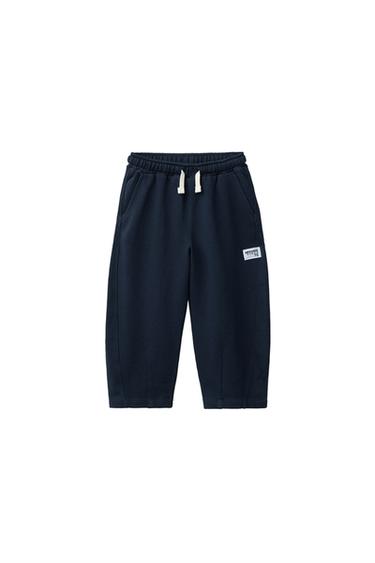 BARREL TROUSERS WITH LABEL - Navy blue by Zara