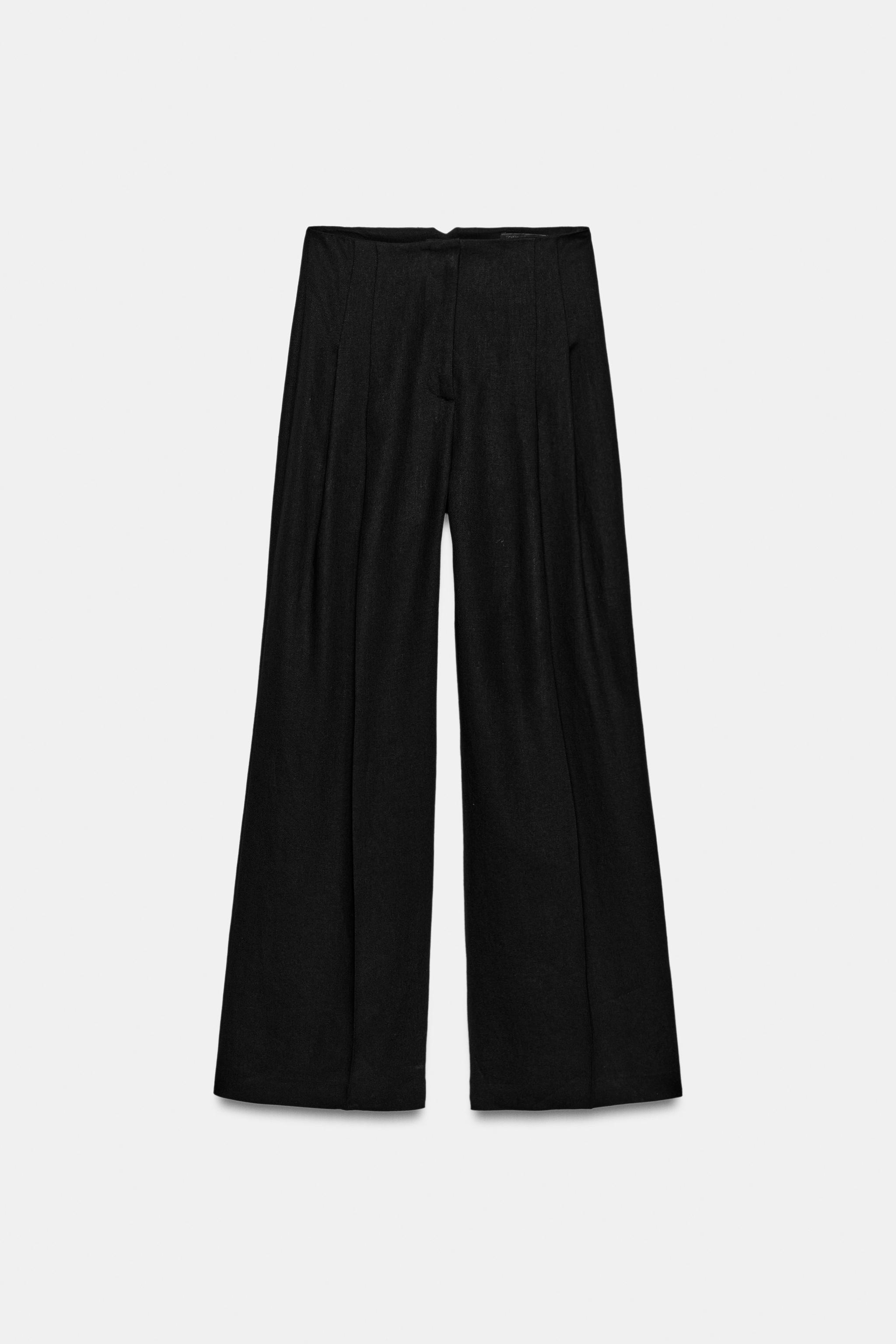ZW COLLECTION HIGH-WAISTED LINEN PANTS