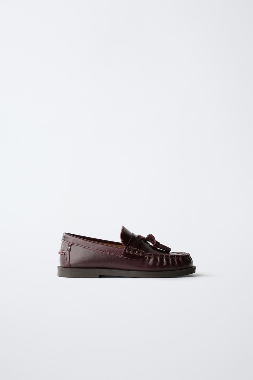 TASSELED LEATHER LOAFERS LIMITED EDITION - Burgundy Red 