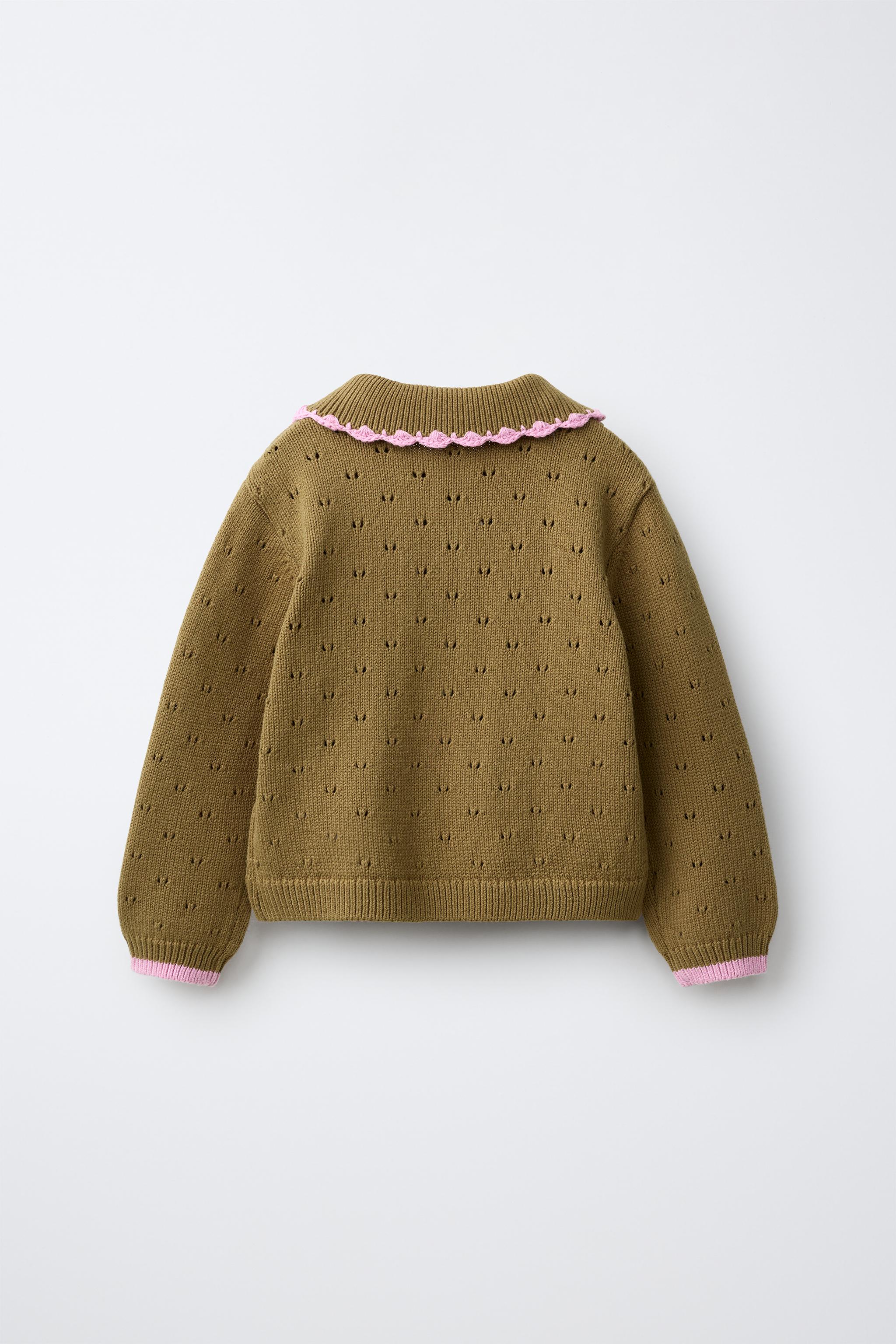 CONTRAST KNIT POLO — Khaki