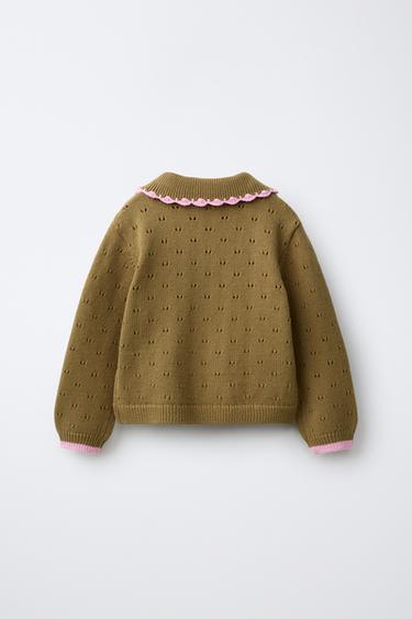 CONTRAST KNIT POLO — Khaki 2