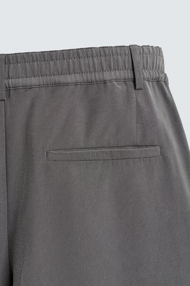 LOOSE-FITTING PLEATED TROUSERS - Taupe grey by Zara - Image 8