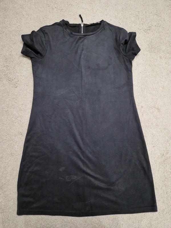 FAUX SUEDE SHORT DRESS