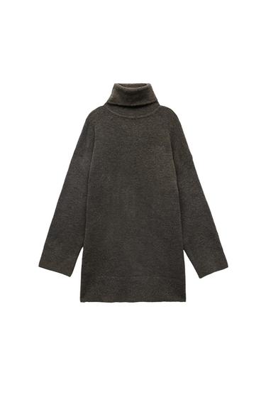 TEXTURED HIGH NECK SWEATER
