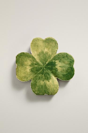PACK OF CLOVER PAPER NAPKINS (PACK OF 20) - GREEN by Zara