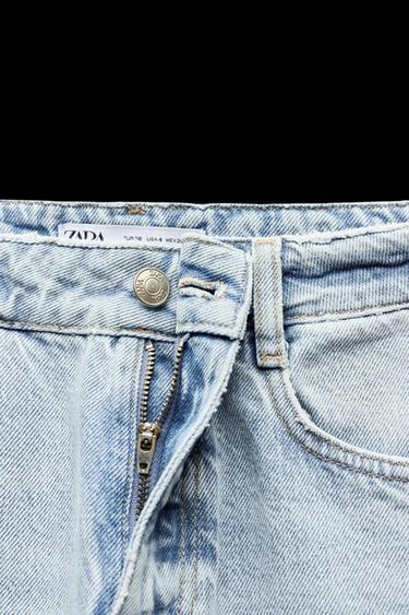 Zara HIGH RISE Z1975 STRAIGHT LEG JEANS - Light blue