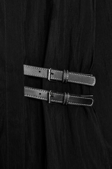 CHEMISE EN POPELINE À PATTES - Noir de Zara - Image 8