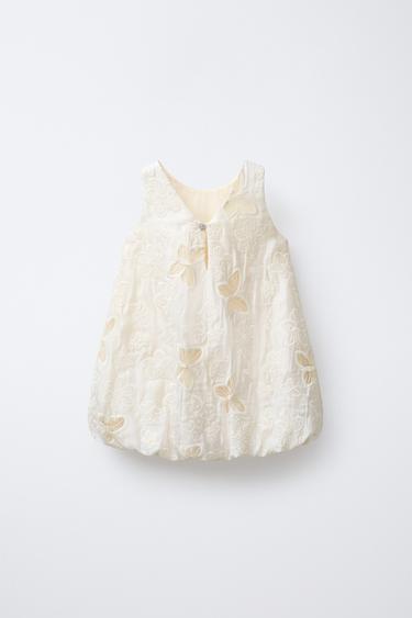 ROBE BOUFFANTE PAPILLONS TULLE - Écru de Zara - Image 1