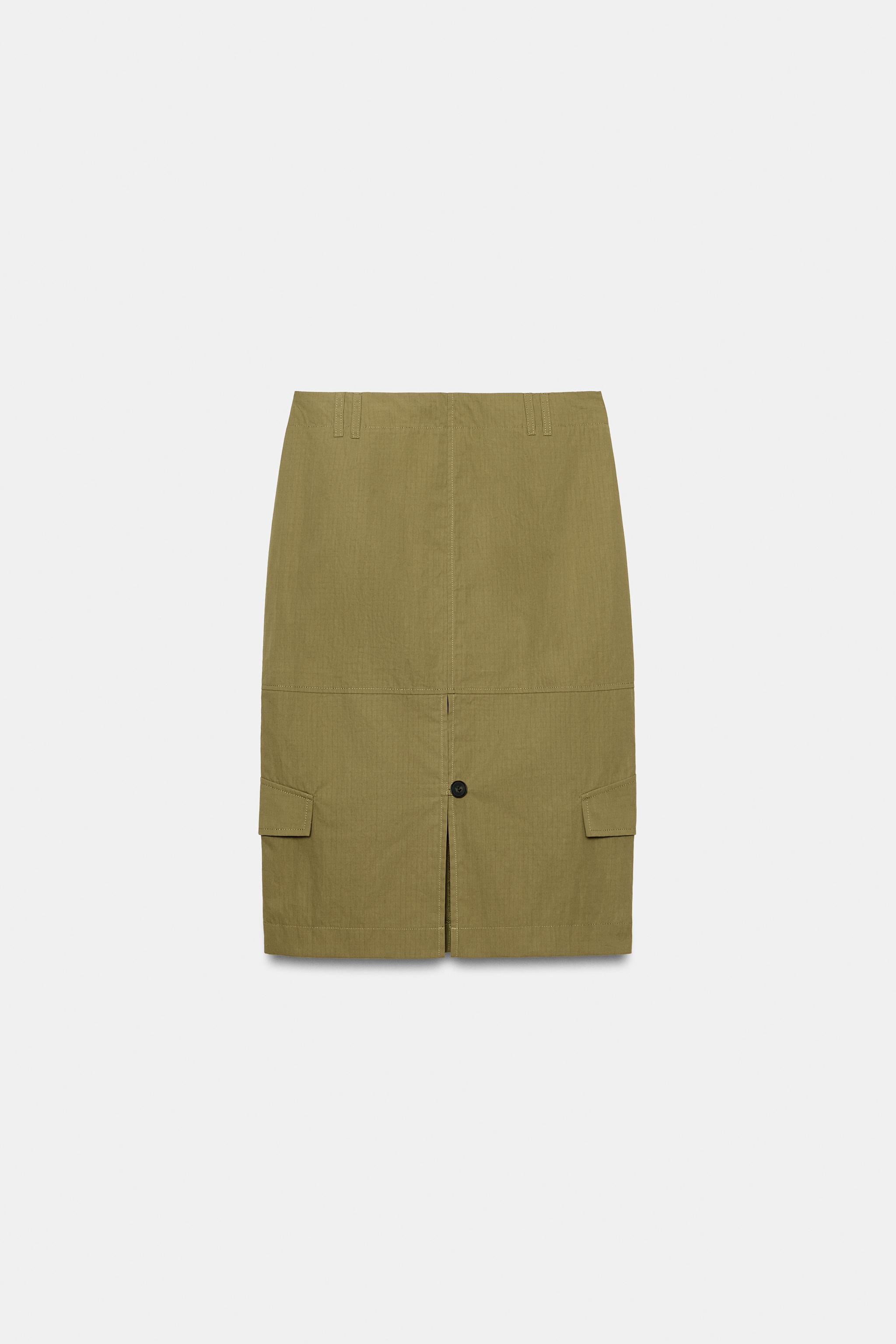 Zara Cepli Midi Etek görsel 7