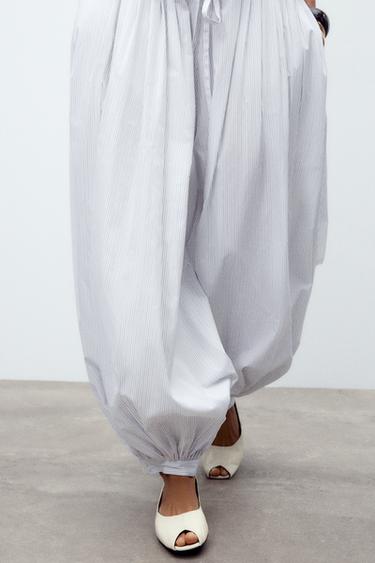 BALLERINES BOUT OUVERT EN CUIR - Blanc de Zara - Image 2