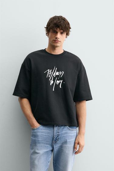 SUDADERA ESTAMPADO COMBINADO - Negro de Zara