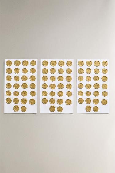 JULE-KLISTERMÆRKER MED BOGSTAVER (SÆT MED 78 STK.) - Flerfarvet fra Zara - Billede 0