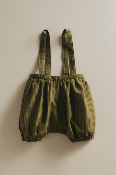 BLOOMER BRETELLES RAYURES - Vert de Zara - Image 4