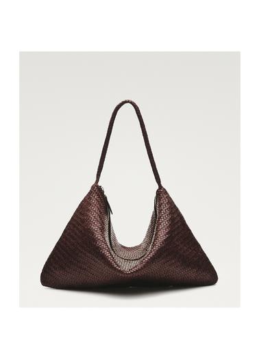 Bolso satchel grande trenzado piel napa - Burdeos de Zara