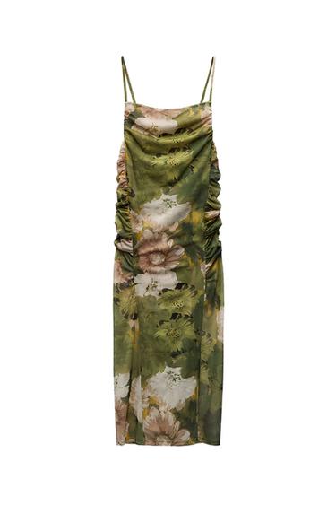 RUCHED TULLE DRESS