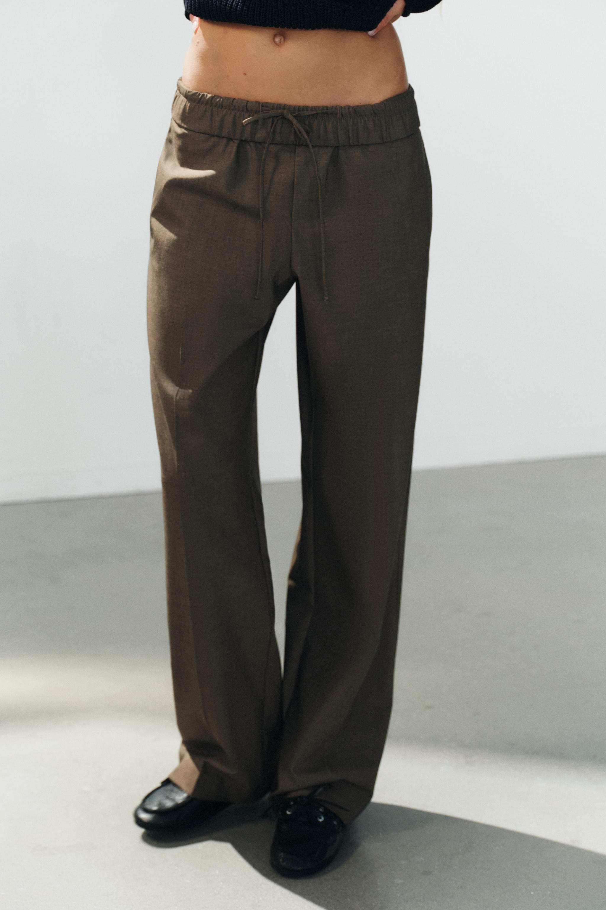 PANTALON TAILLE À REVERS ET LACET