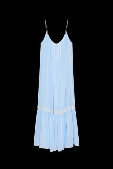 Zara MIDI SLIP DRESS - Sky blue - Image 0
