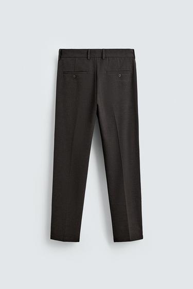 PANTALÓN ESTRUCTURA CONFORT - Marrón de Zara