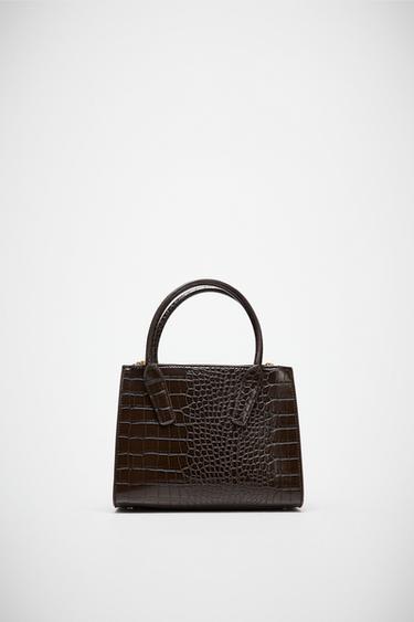 MINIBOLSA CITY EM RELEVO - Marrom da Zara