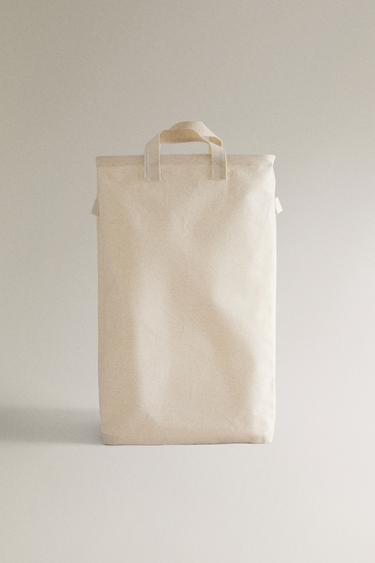 LINEN LAUNDRY BASKET - Light beige by Zara - Image 0