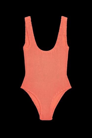 BADEANZUG MIT STRUKTURMUSTER - Orange von Zara - Bild 0