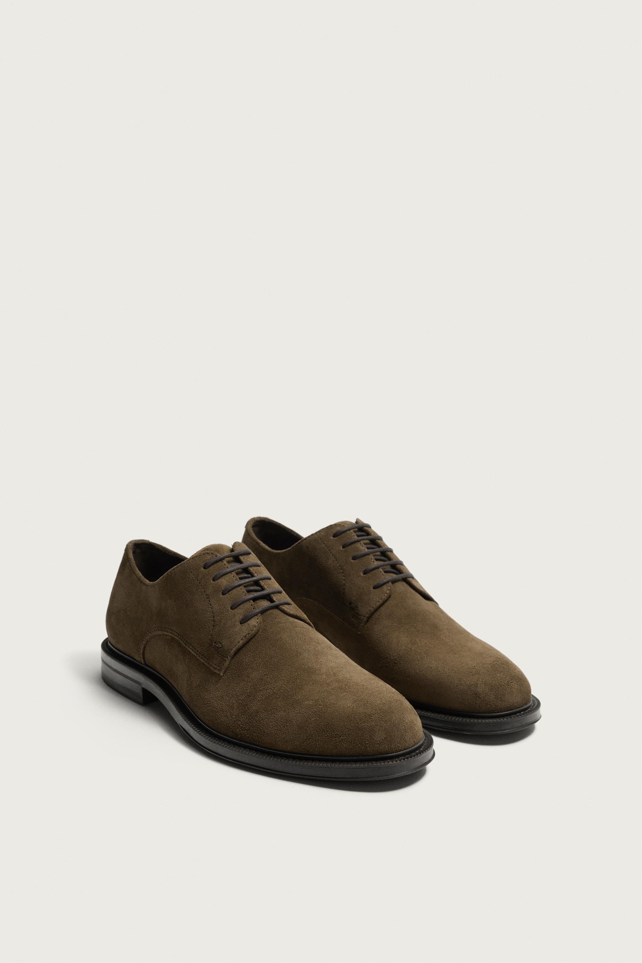LEATHER SHOES — Taupe Gray